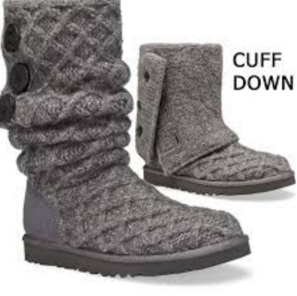 Ugg Australia Women 3066 Sweater Cardi 3 Button Boots shoes sz 7 - Picture 1 of 13